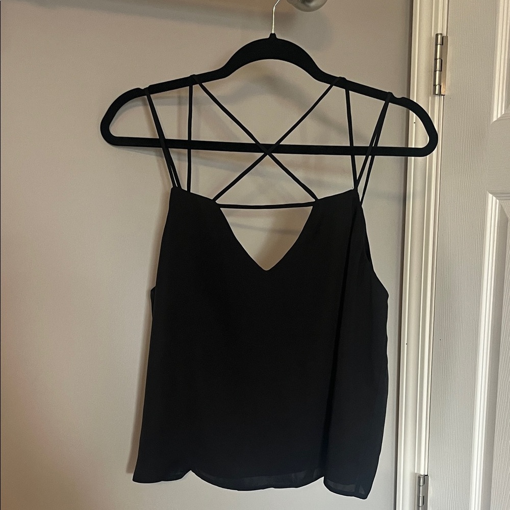 Express Black Strappy V-Neck Women's Tank Top